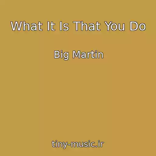 کاور آهنگ What It Is That You Do از Big Martin
