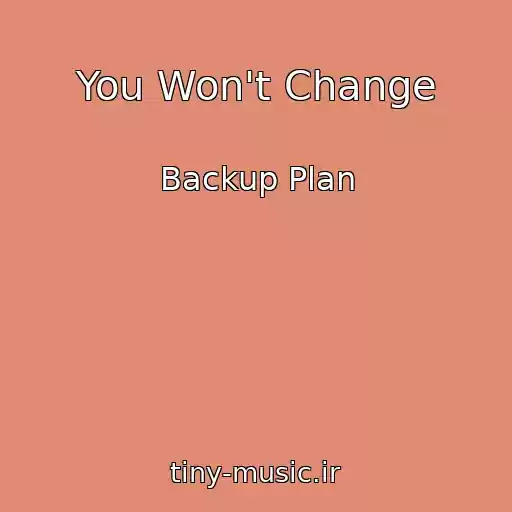 کاور آهنگ You Won't Change از Backup Plan