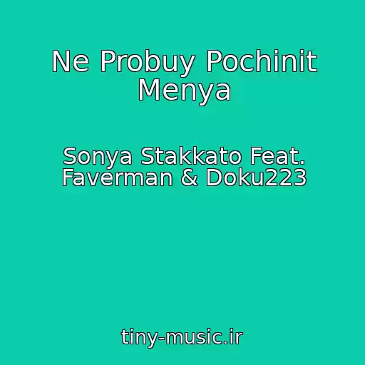 کاور آهنگ Ne Probuy Pochinit Menya از Sonya Stakkato Feat. Faverman & Doku223