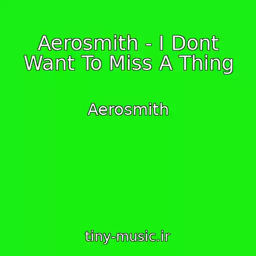 کاور آهنگ Aerosmith - I Dont Want To Miss A Thing از Aerosmith