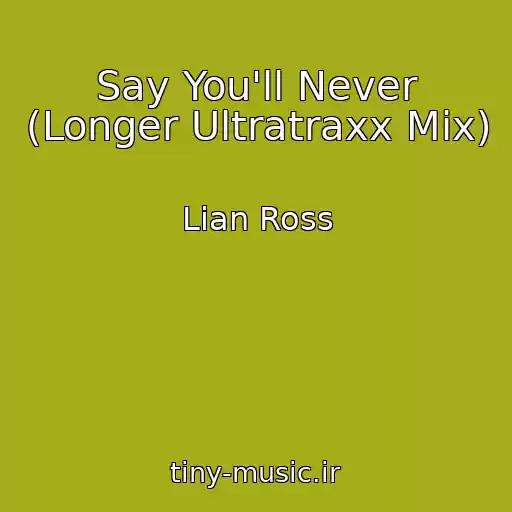 کاور آهنگ Say You'll Never (Longer Ultratraxx Mix) از Lian Ross