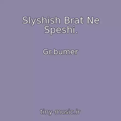 کاور آهنگ Slyshish Brat Ne Speshi. از Gr.bumer