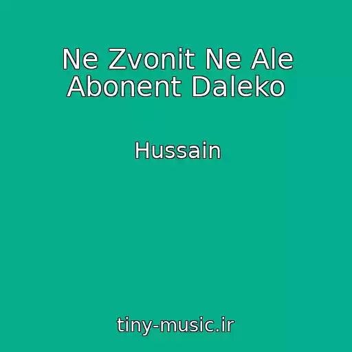 کاور آهنگ Ne Zvonit Ne Ale Abonent Daleko از Hussain