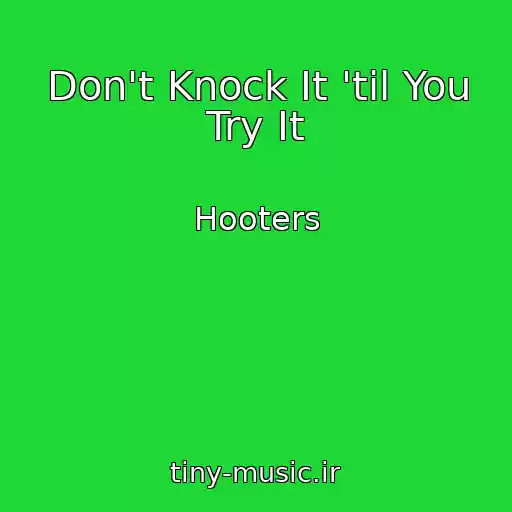 کاور آهنگ Don't Knock It 'til You Try It از Hooters