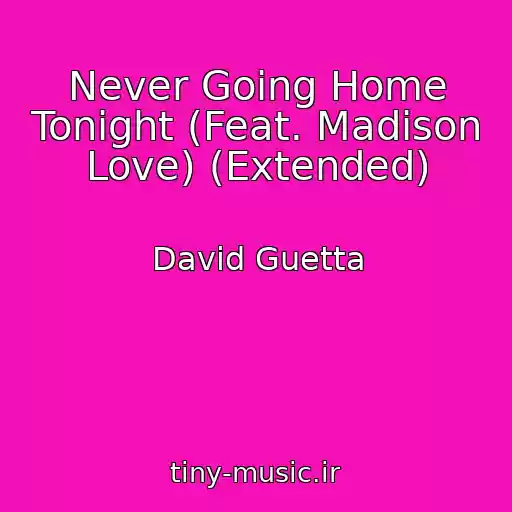کاور آهنگ Never Going Home Tonight (Feat. Madison Love) (Extended) از David Guetta