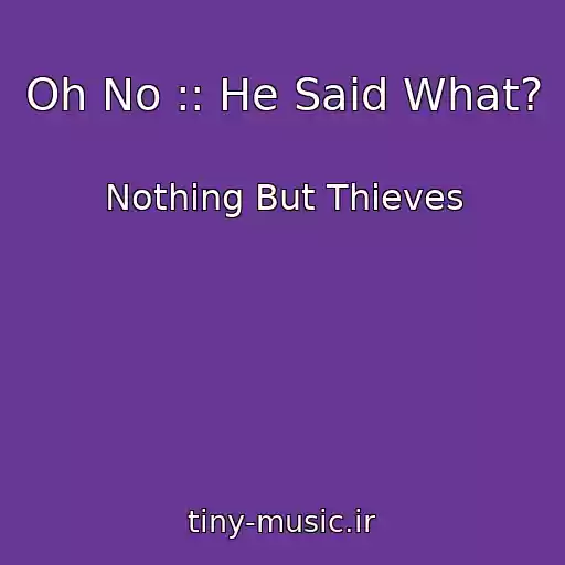 کاور آهنگ Oh No :: He Said What? از Nothing But Thieves