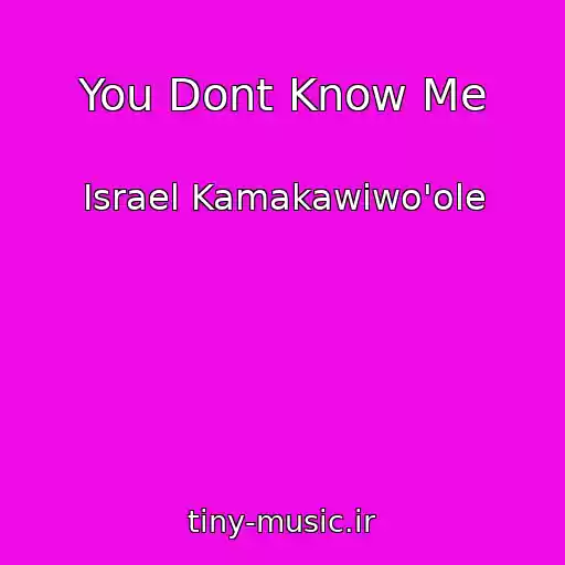کاور آهنگ You Dont Know Me از Israel Kamakawiwo'ole