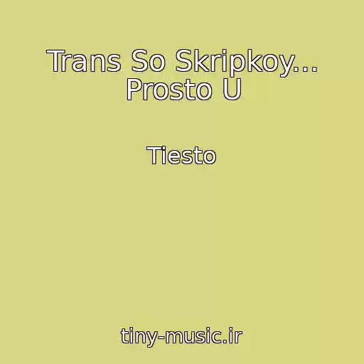 کاور آهنگ Trans So Skripkoy... Prosto U از Tiesto