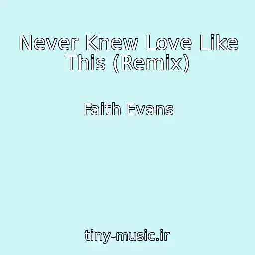 کاور آهنگ Never Knew Love Like This (Remix) از Faith Evans
