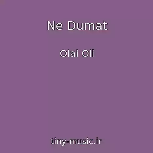 کاور آهنگ Ne Dumat از Olai Oli