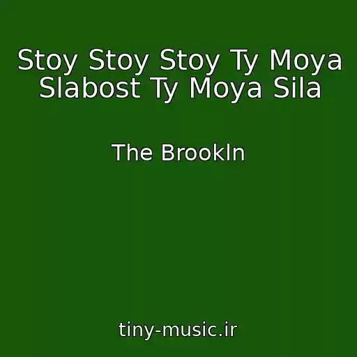 کاور آهنگ Stoy Stoy Stoy Ty Moya Slabost Ty Moya Sila از The Brookln