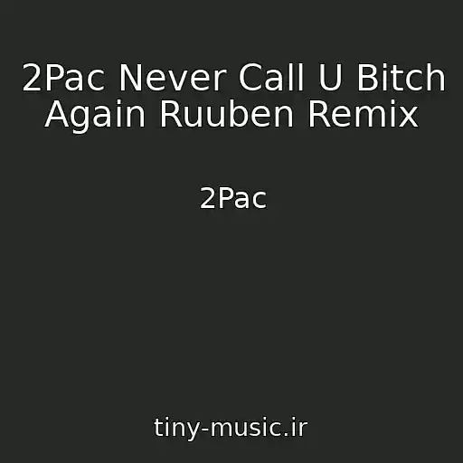 کاور آهنگ 2Pac Never Call U Bitch Again Ruuben Remix از 2Pac