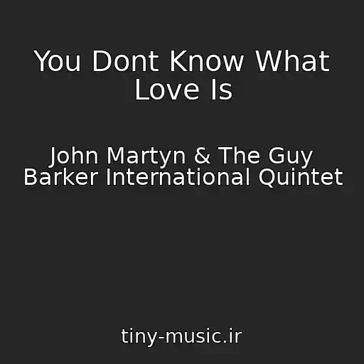 کاور آهنگ You Dont Know What Love Is از John Martyn & The Guy Barker International Quintet