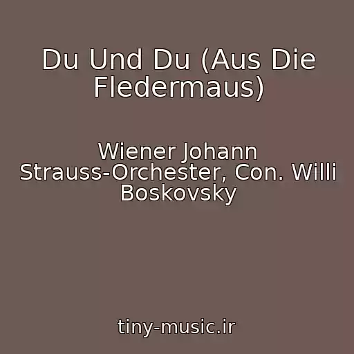 کاور آهنگ Du Und Du (Aus Die Fledermaus) از Wiener Johann Strauss-Orchester, Con. Willi Boskovsky