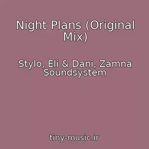 کاور آهنگ Night Plans (Original Mix) از Stylo, Eli & Dani, Zamna Soundsystem