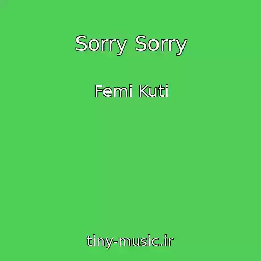 کاور آهنگ Sorry Sorry از Femi Kuti