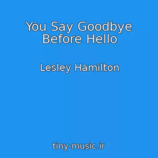کاور آهنگ You Say Goodbye Before Hello از Lesley Hamilton
