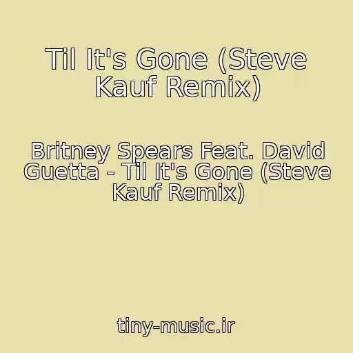 کاور آهنگ Til It's Gone (Steve Kauf Remix) از Britney Spears Feat. David Guetta - Til It's Gone (Steve Kauf Remix)