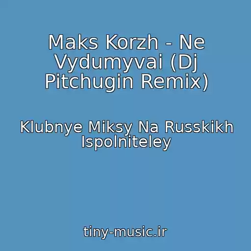 کاور آهنگ Maks Korzh - Ne Vydumyvai (Dj Pitchugin Remix) از Klubnye Miksy Na Russkikh Ispolniteley