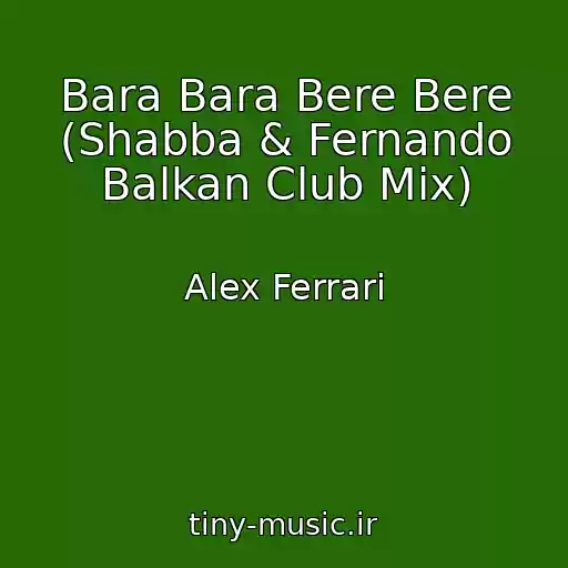 کاور آهنگ Bara Bara Bere Bere (Shabba & Fernando Balkan Club Mix) از Alex Ferrari