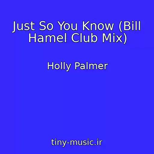 کاور آهنگ Just So You Know (Bill Hamel Club Mix) از Holly Palmer
