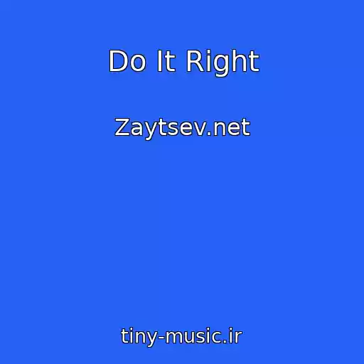 کاور آهنگ Do It Right از Zaytsev.net