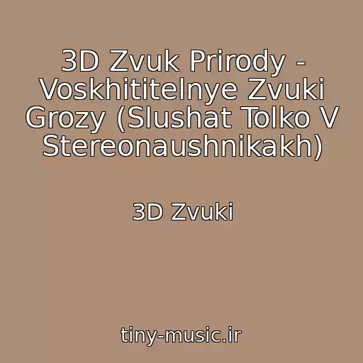 کاور آهنگ 3D Zvuk Prirody - Voskhititelnye Zvuki Grozy (Slushat Tolko V Stereonaushnikakh) از 3D Zvuki