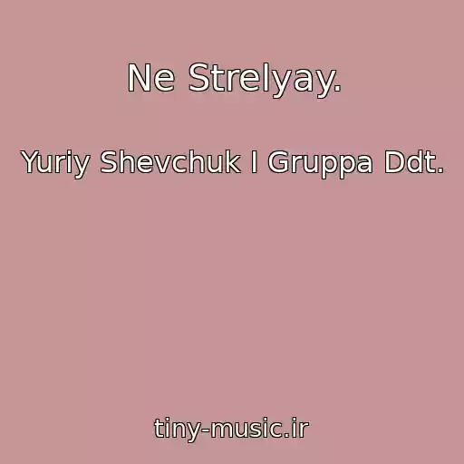 کاور آهنگ Ne Strelyay. از Yuriy Shevchuk I Gruppa Ddt.
