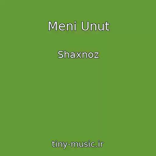 کاور آهنگ Meni Unut از Shaxnoz