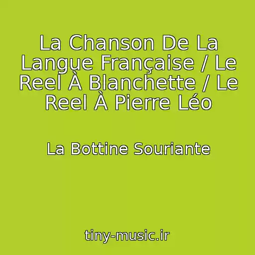 کاور آهنگ La Chanson De La Langue Française / Le Reel À Blanchette / Le Reel À Pierre Léo از La Bottine Souriante