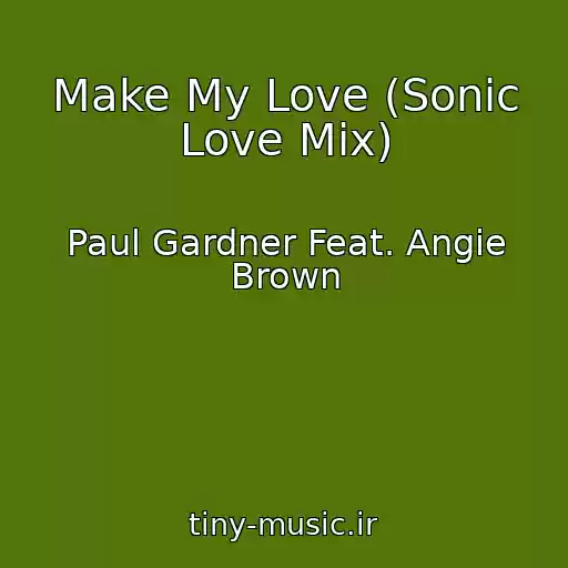 کاور آهنگ Make My Love (Sonic Love Mix) از Paul Gardner Feat. Angie Brown