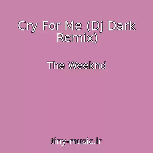 کاور آهنگ Cry For Me (Dj Dark Remix) از The Weeknd