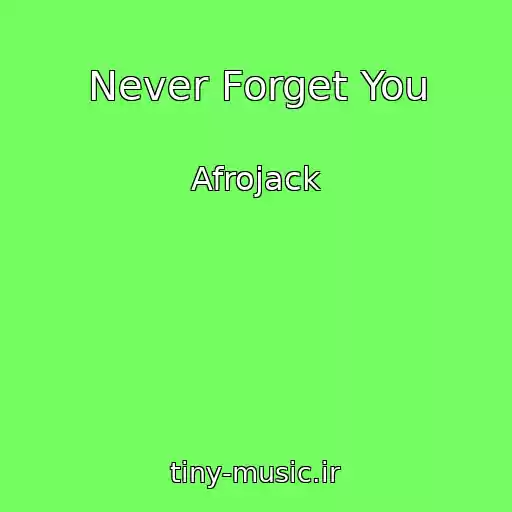 کاور آهنگ Never Forget You از Afrojack