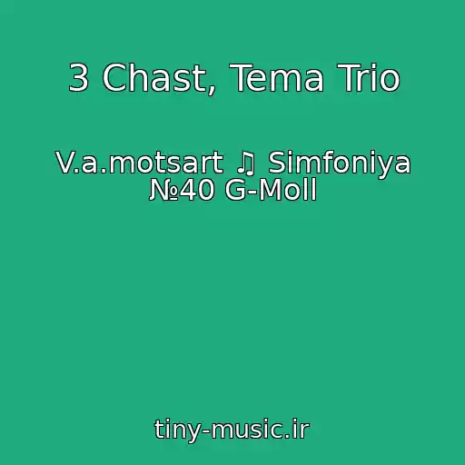 کاور آهنگ 3 Chast, Tema Trio از V.a.motsart ♫ Simfoniya №40 G-Moll