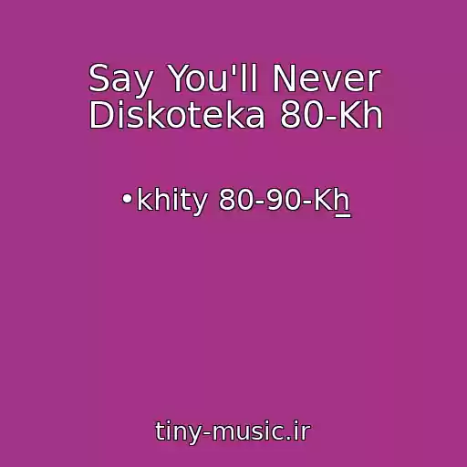 کاور آهنگ Say You'll Never Diskoteka 80-Kh از •khity 80-90-Kh̲