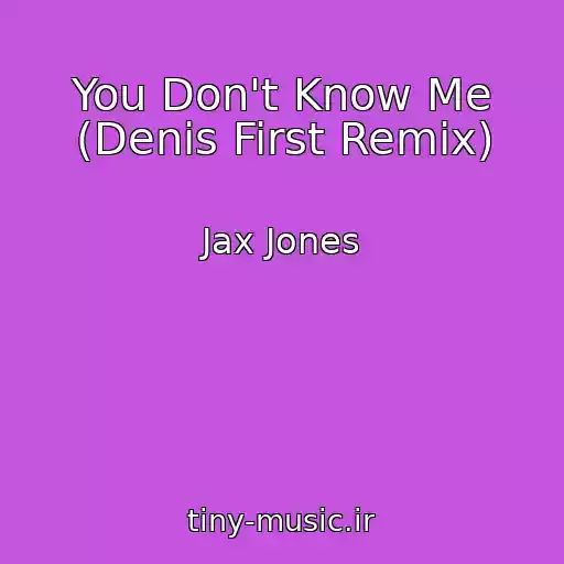 کاور آهنگ You Don't Know Me (Denis First Remix) از Jax Jones