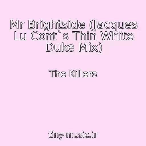 کاور آهنگ Mr Brightside (Jacques Lu Cont`s Thin White Duke Mix) از The Killers