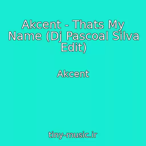 کاور آهنگ Akcent - Thats My Name (Dj Pascoal Silva Edit) از Akcent