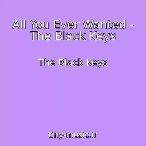 کاور آهنگ All You Ever Wanted - The Black Keys از The Black Keys