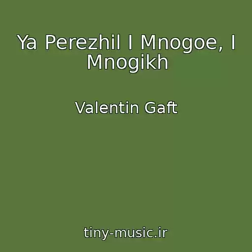 کاور آهنگ Ya Perezhil I Mnogoe, I Mnogikh از Valentin Gaft