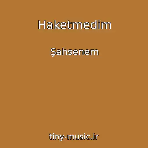 کاور آهنگ Haketmedim از Şahsenem
