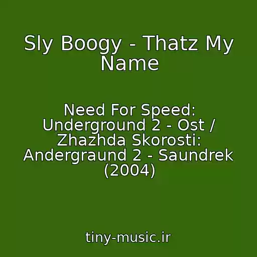 کاور آهنگ Sly Boogy - Thatz My Name از Need For Speed: Underground 2 - Ost / Zhazhda Skorosti: Andergraund 2 - Saundrek (2004)