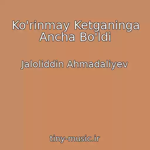 کاور آهنگ Ko'rinmay Ketganinga Ancha Bo'ldi از Jaloliddin Ahmadaliyev