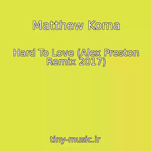 کاور آهنگ Matthew Koma از Hard To Love (Alex Preston Remix 2017)