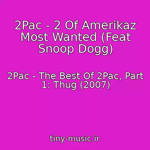 کاور آهنگ 2Pac - 2 Of Amerikaz Most Wanted (Feat Snoop Dogg) از 2Pac - The Best Of 2Pac, Part 1: Thug (2007)