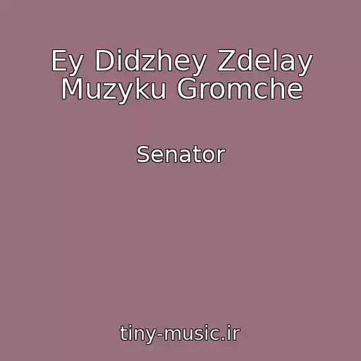 کاور آهنگ Ey Didzhey Zdelay Muzyku Gromche از Senator