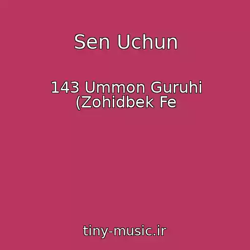 کاور آهنگ Sen Uchun از 143 Ummon Guruhi (Zohidbek Fe