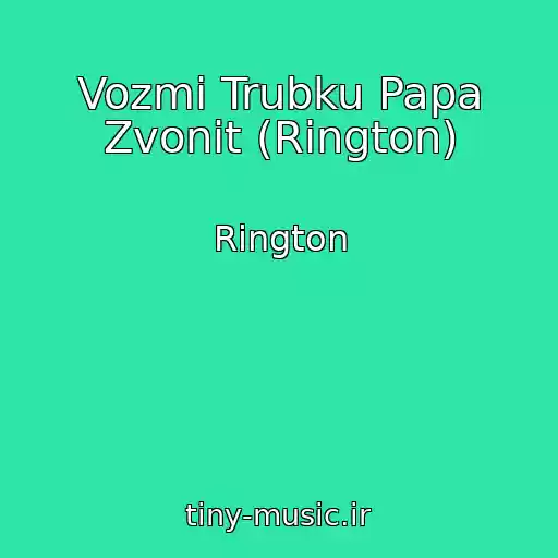 کاور آهنگ Vozmi Trubku Papa Zvonit (Rington) از Rington