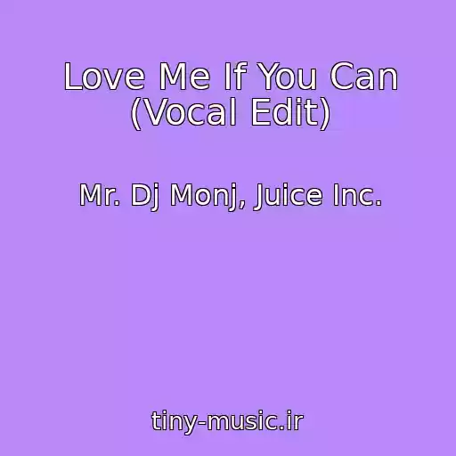 کاور آهنگ Love Me If You Can (Vocal Edit) از Mr. Dj Monj, Juice Inc.