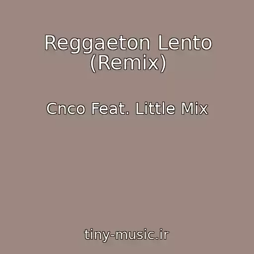کاور آهنگ Reggaeton Lento (Remix) از Cnco Feat. Little Mix